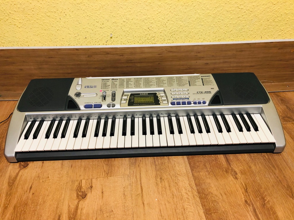 Keyboard CASIO CTK-496 organy syntezator LCD MIDI