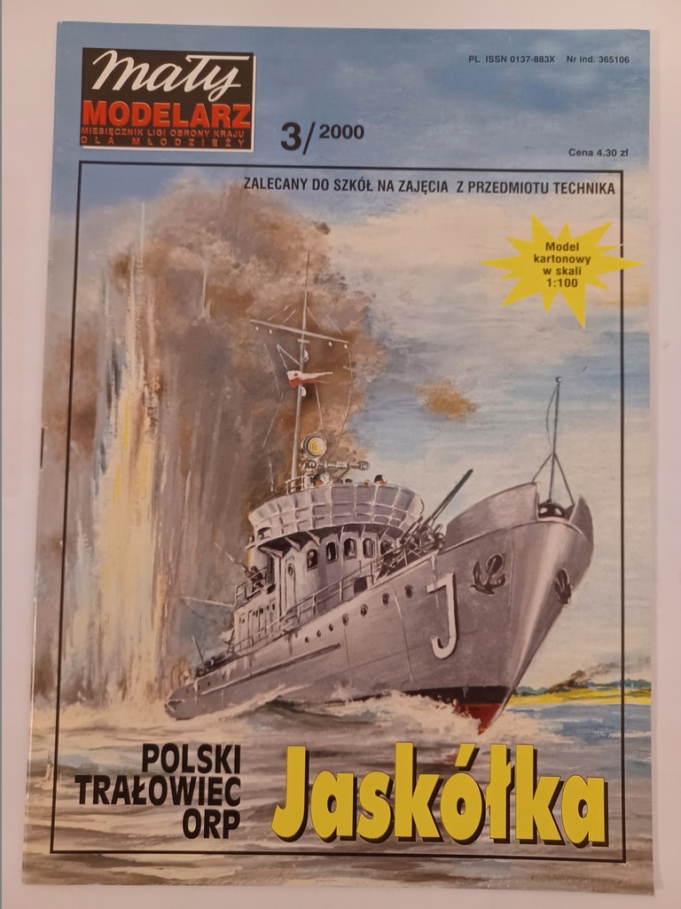 Polski trałowiec ORP "JASKÓŁKA" 1:100 Mały Modelarz numer 3/2000