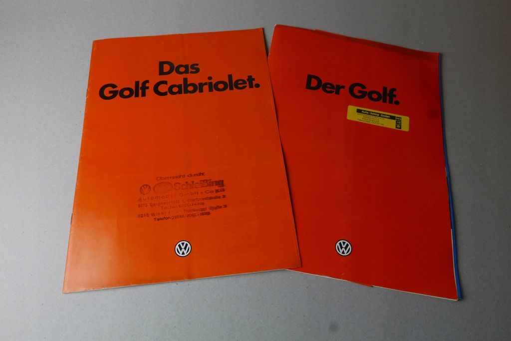 VW GOLF I/GOLF I CABRIO prospekt katalog