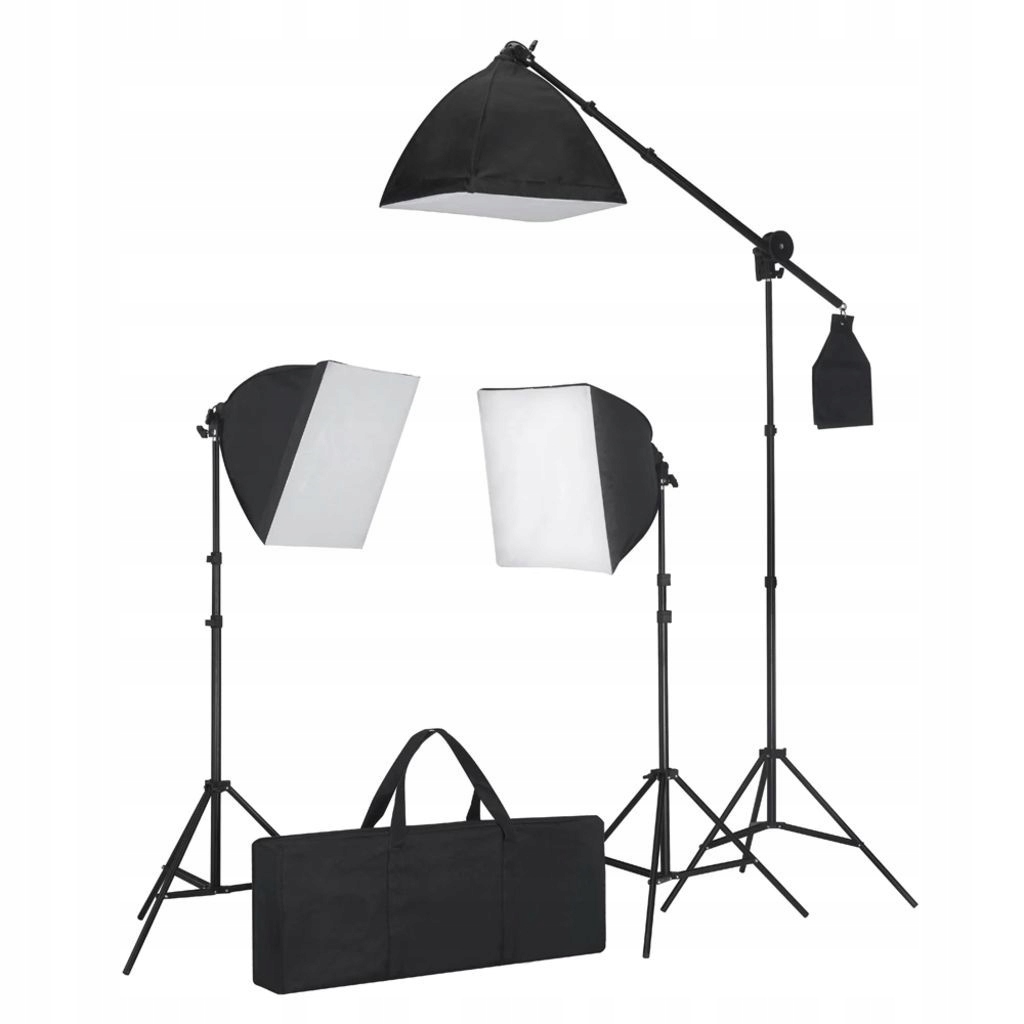 LAMPY FOTOGRAFICZNE DO STUDIA SOFTBOX 3 LAMPY