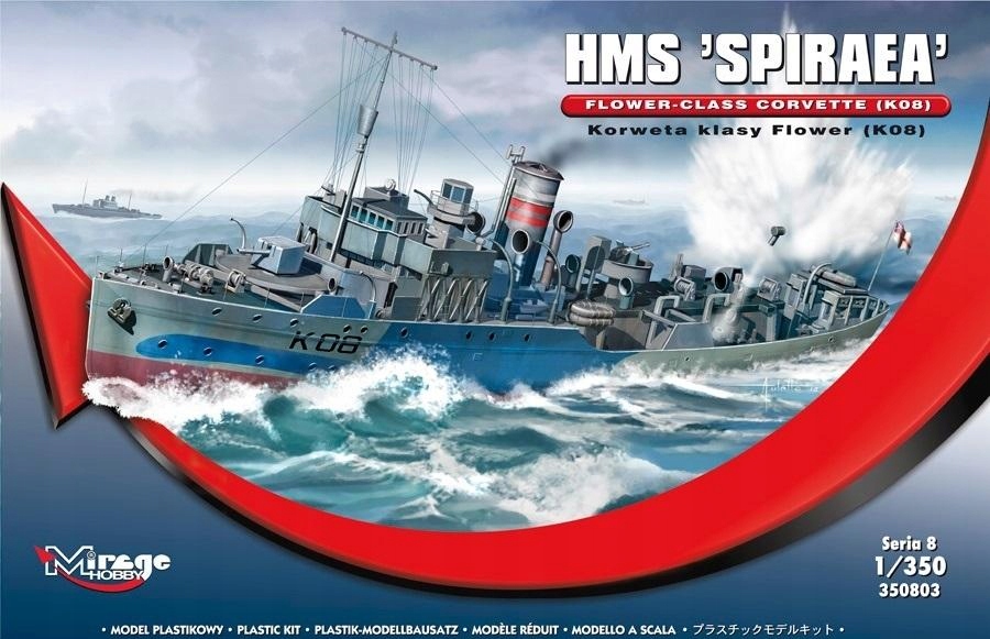 BRYTYJSKA KORWETA KLASY FLOWER K08 HMS SPIRAEA -