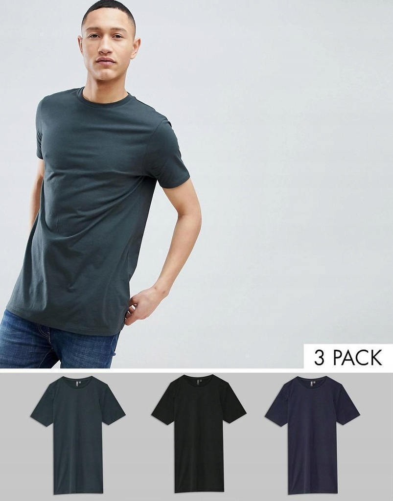 01J104 1 T-SHIRT LONGLINE 3PACK__S