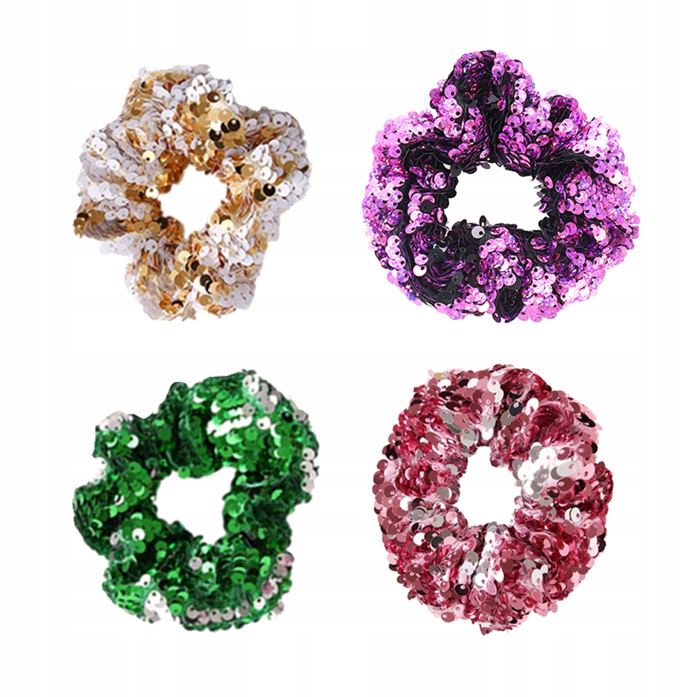 Headwear Women Hair Bands Glitter Scrunchies 4