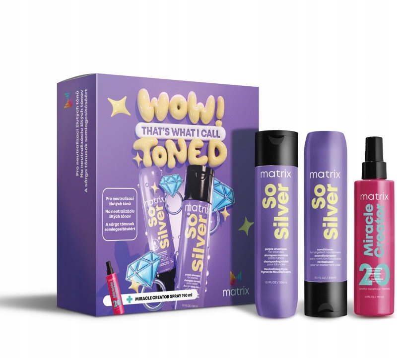 Matrix So Silver zestaw upominkowy (neutralizująca żółtawe odcienie)
