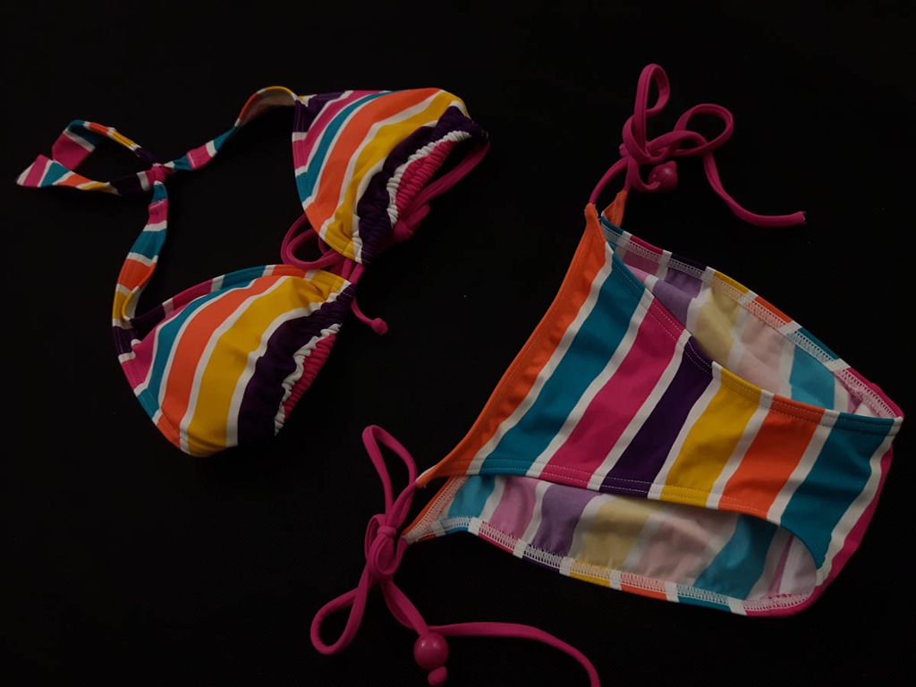 GEORGE modny STRÓJ KĄPIELOWY bikini PASKI _ 36/40