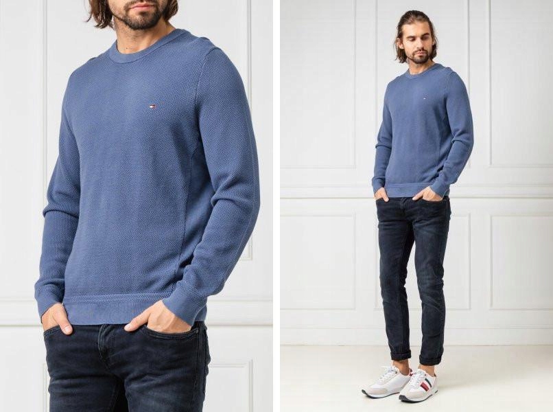 B008E24 Tommy Hilfiger SWETER BAWEŁNIANY BASIC XXL