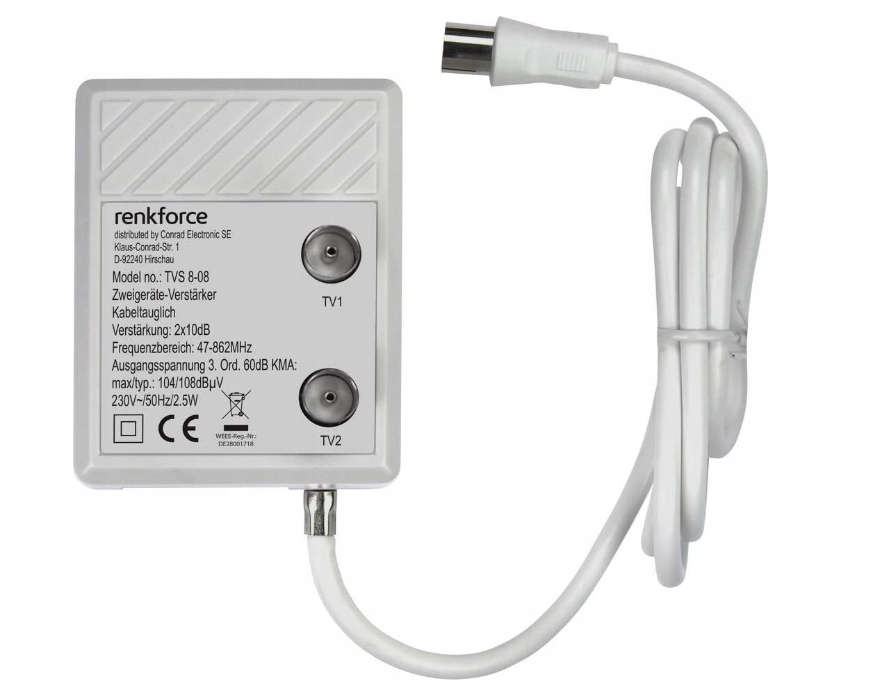 c1223 Renkforce Wzmacniacz telewizji kablowej 10 dB