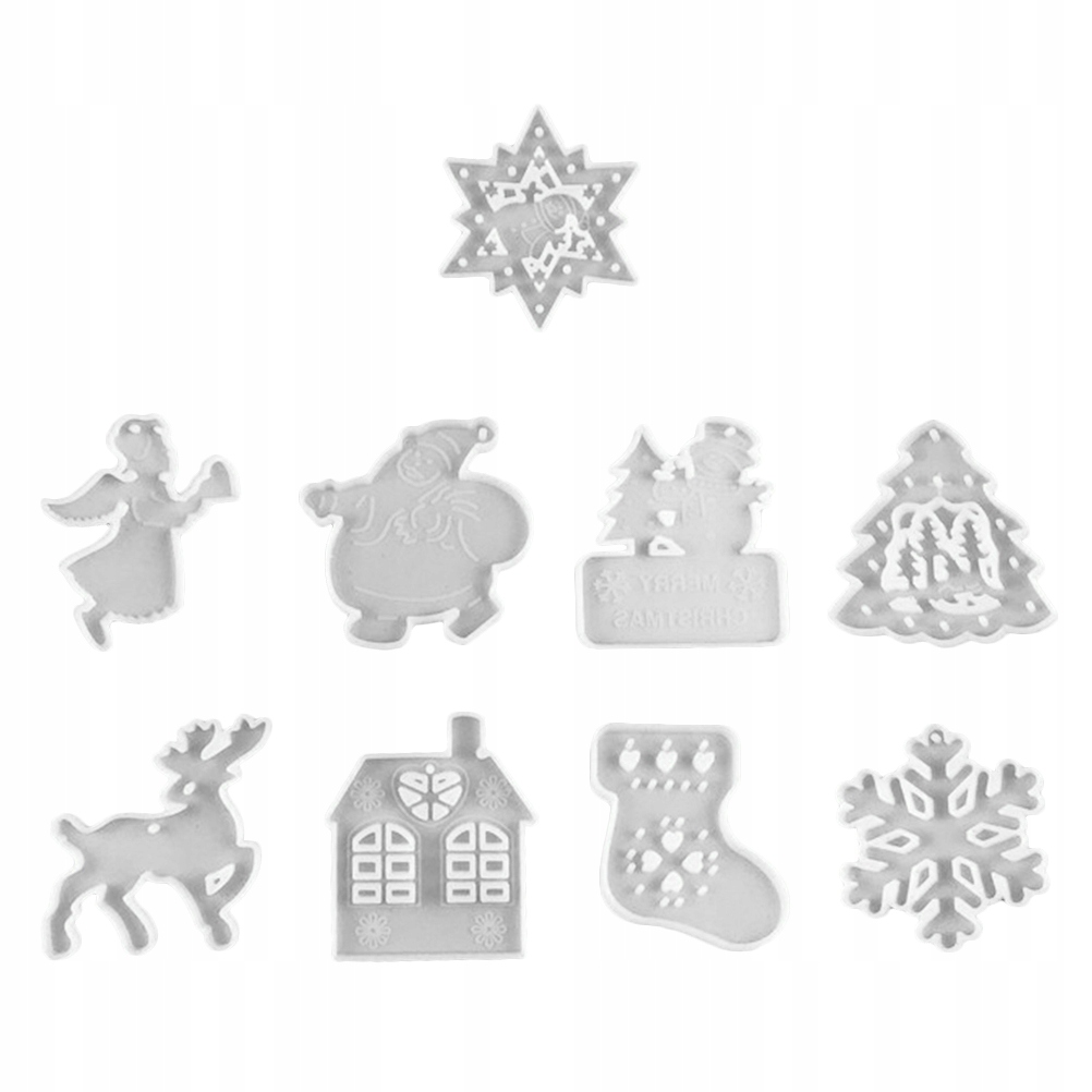 Decorative Pendant Molds Christmas Resin Xmas