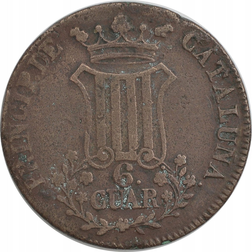 2.KATALONIA, IZABELA II, 6 QUARTOS 1836