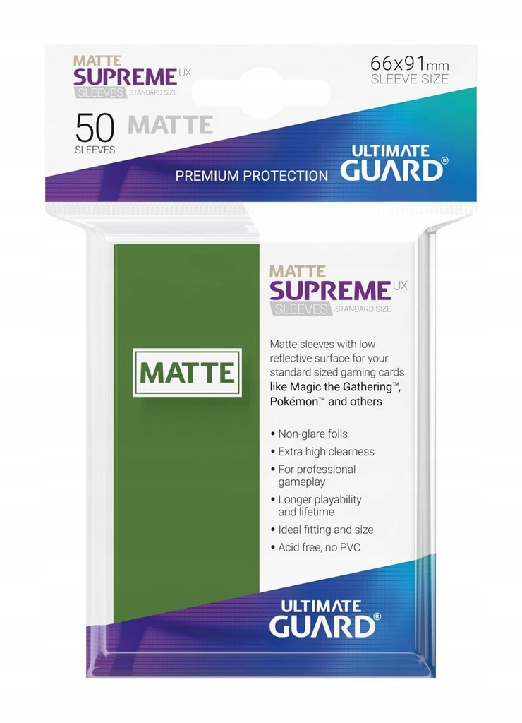 Ultimate Guard Koszulki Supreme UX Matte Zielone