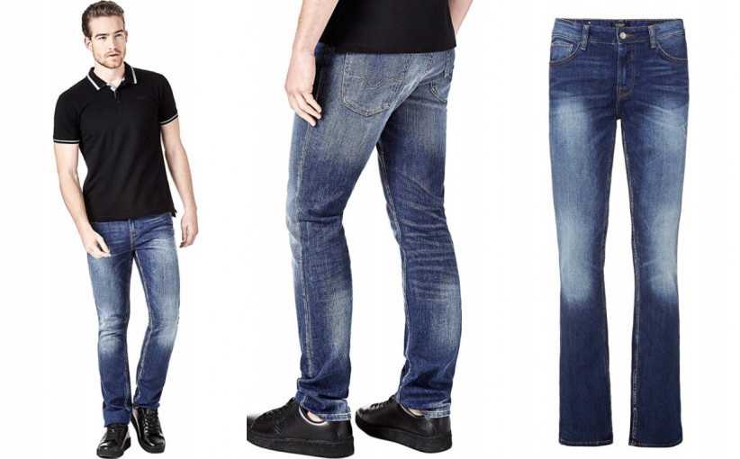 Q4C306*GUESS SPODNIE JEANS MĘSKIE PROSTE W30 D01