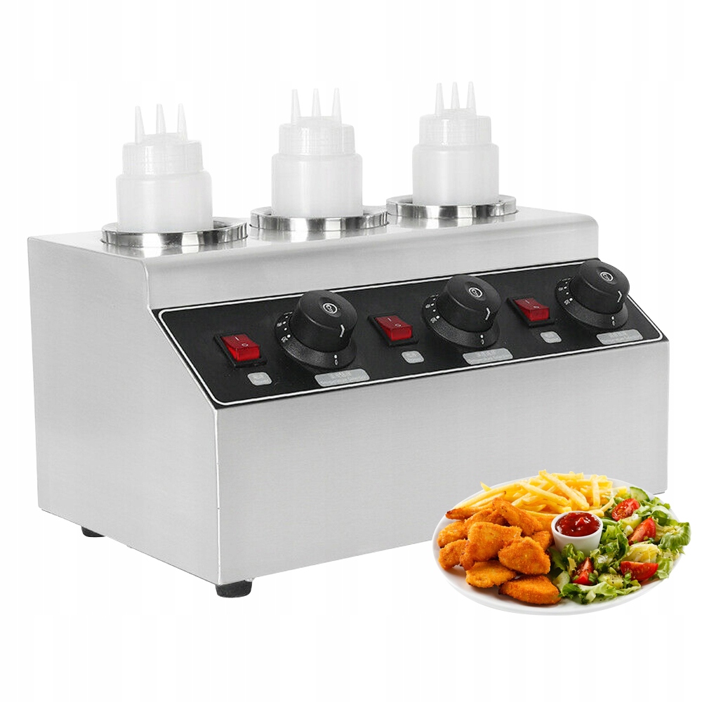 Elektro termiczne 3 głowy podgrzewacz sosu