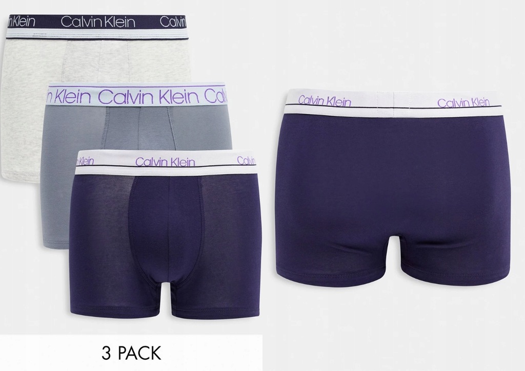 CALVIN KLEIN KLASYCZNE BOKSERKI Z LOGO 3 PACK S