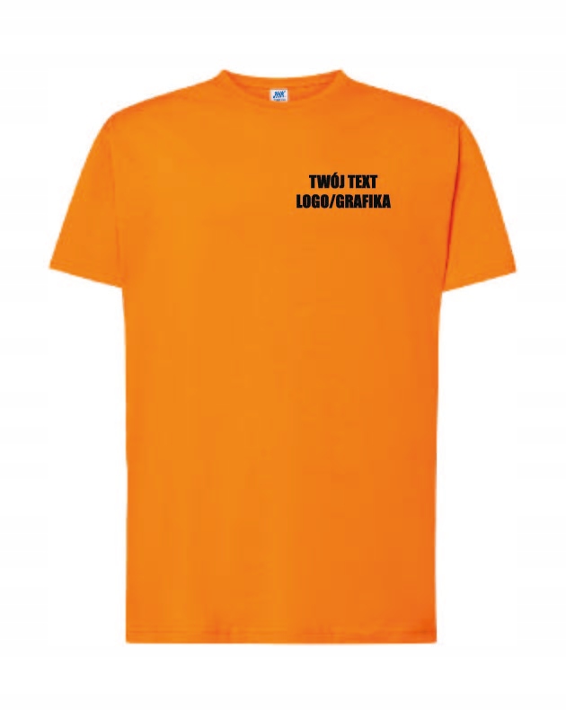 Koszulka JHK męska,pomarańcz z nadrukiem logo 5szt