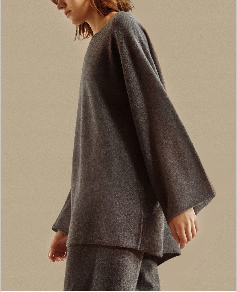 Sweter Zara Home 100% kaszmir szary S