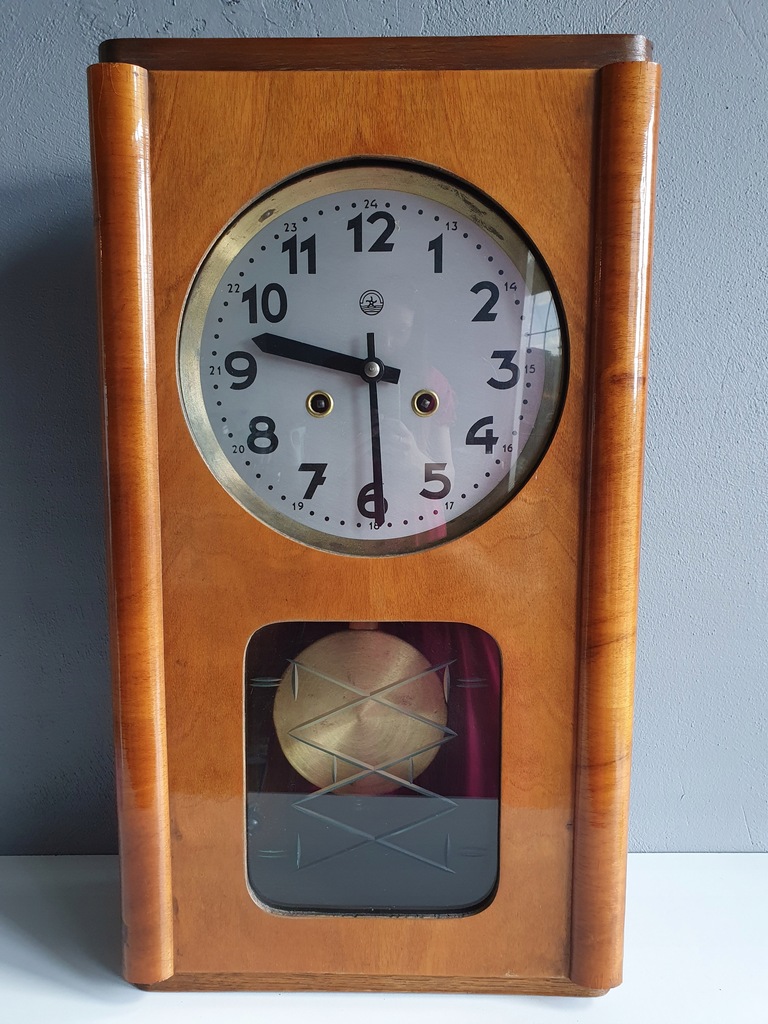 Zegar ścienny wiszący Predom Metron PRL sprawny - 12143068062 - oficjalne  archiwum Allegro