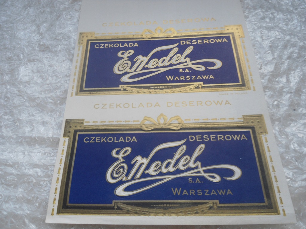 STARE OPAKOWANIE PO CZEKOLADZIE WEDEL