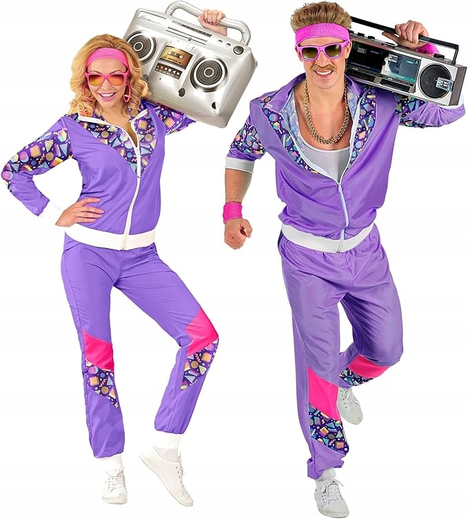 KOSTIUM DISCO RETRO LATA 80 SZEJKA PRZEBRANIE HALLOWEEN STRÓJ lata 80 XL