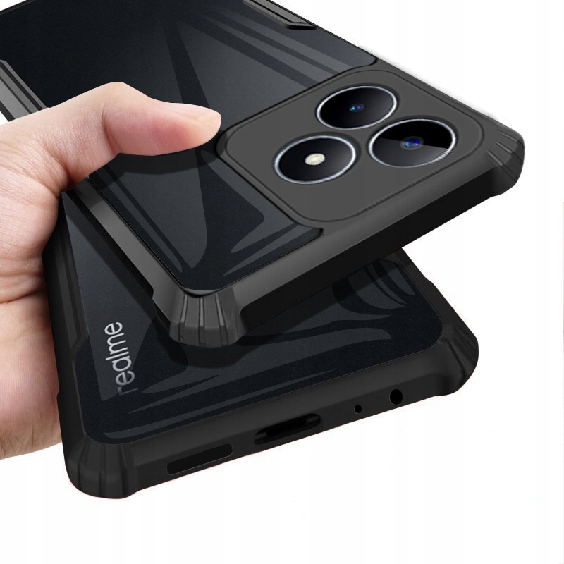 For Realme C53 / C51 / Note 50 Lens Protect Shockproof Clear Hard Case