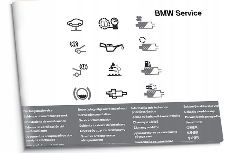 BMW Oryginalna Książka Serwisowa 2008-2018