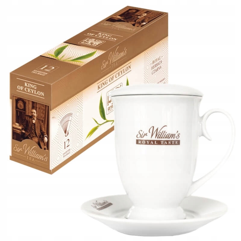 Sir William's King of Ceylon 12x3g i porcelanowy kubek 400 ml