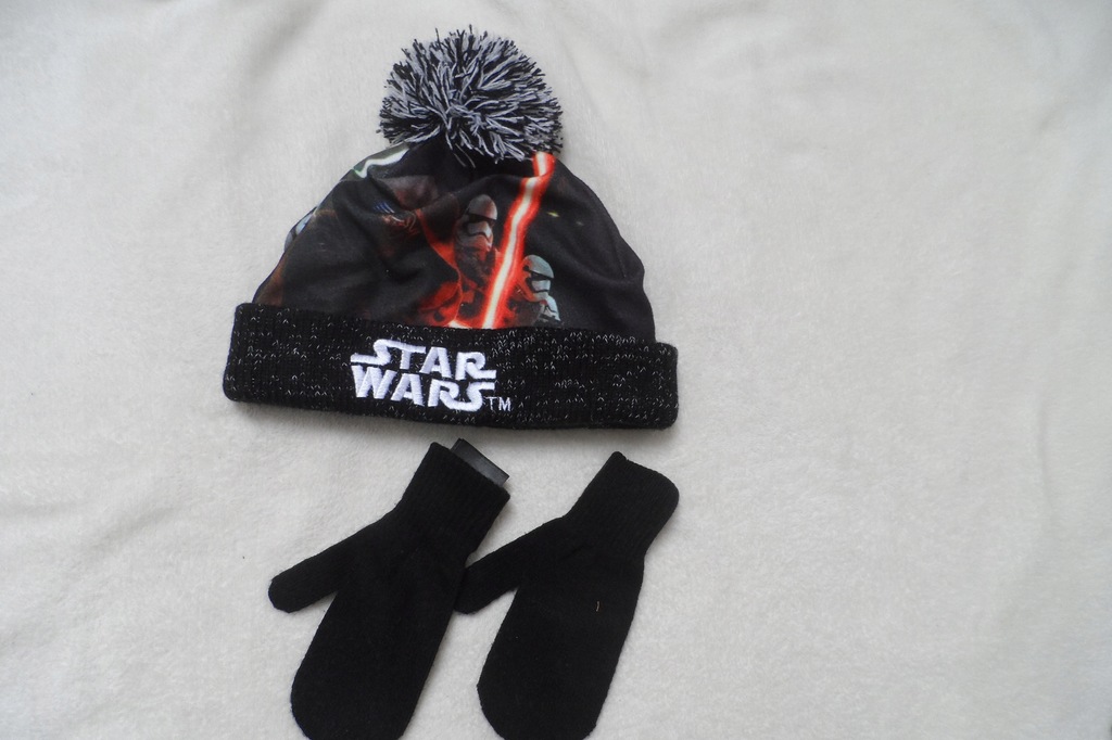 STAR WARS czapka + rękawiczki H&M r 4-8 L