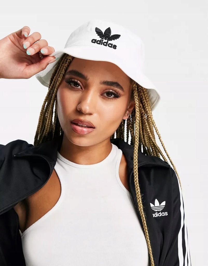 ADIDAS ORIGINALS BIAŁY KAPELUSZ DAMSKI LOGO ABB