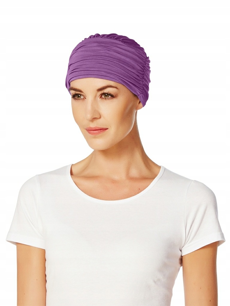 Turban Zen Purpurowy Chusta Wiskoza Bambusowa