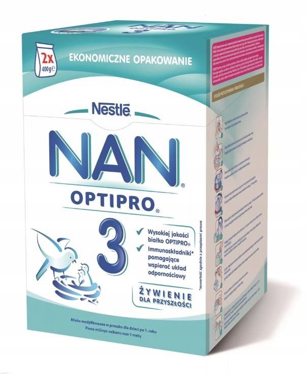 NAN Optipro 3 mleko modyfikowane po 1 roku, 800g