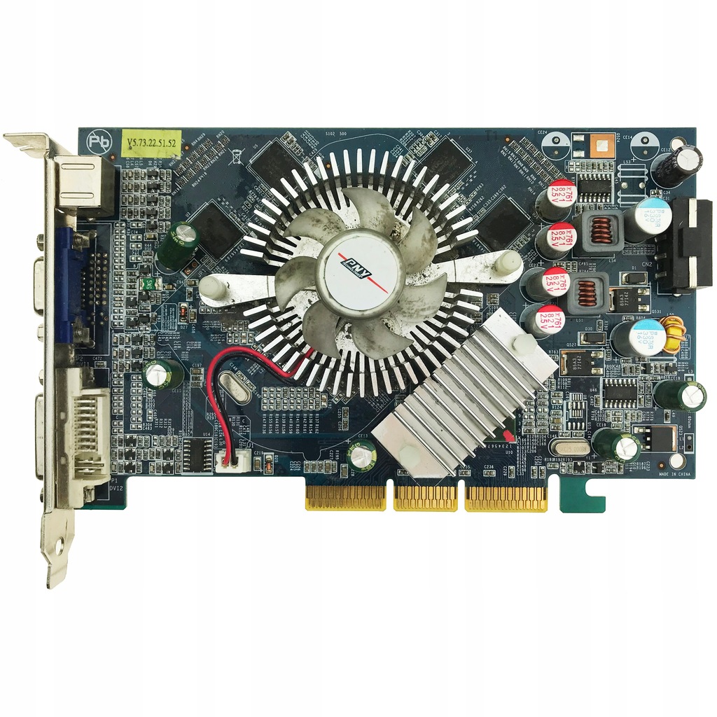 WIN7 AGP X8 GFORCE 7300GT 512 MB DDR3 PNY 100% %lI