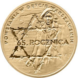 Moneta 2 zł 65. rocznica Powstania w Getcie