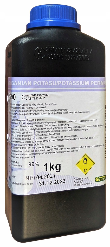 6x NADMANGANIAN POTASU - kalium hypermanganicum 1kg (6)