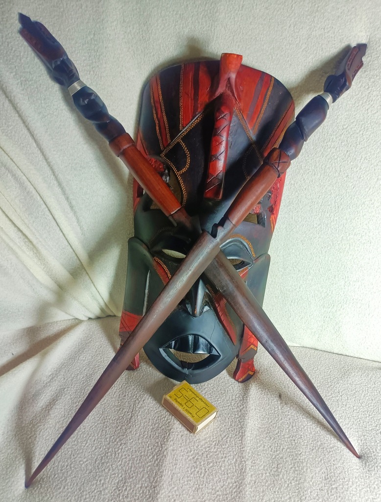 maska wlocznie sztylety wojownika szamana AFRYKAx3