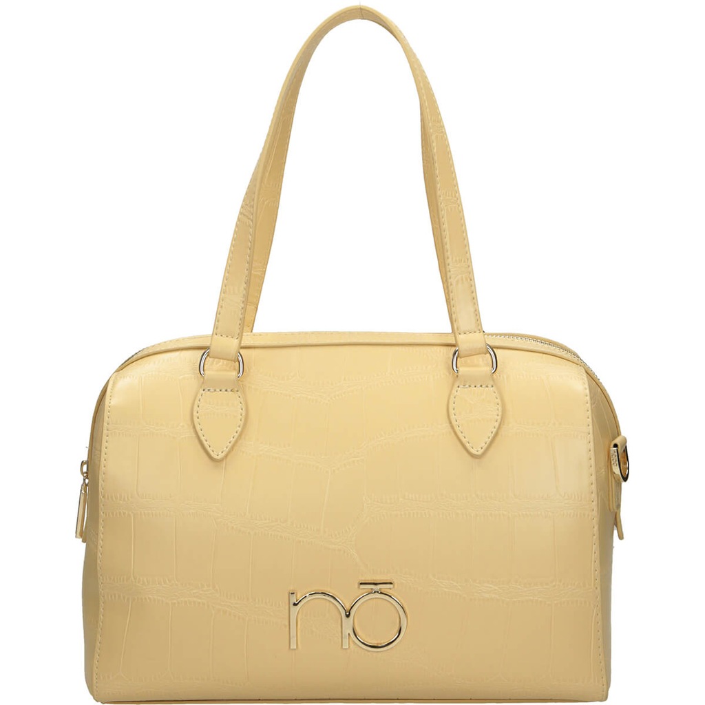 NOBO elegancka żółta damska torba kuferek