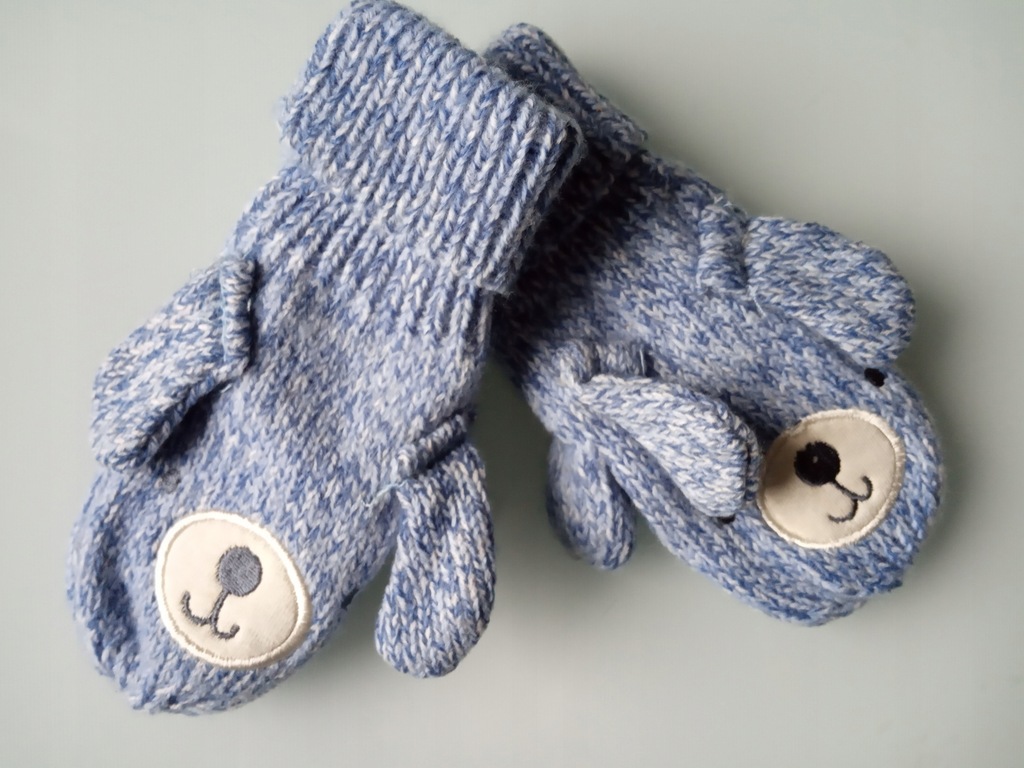 Rękawiczki zimowe pieski niemowlęce 74/80