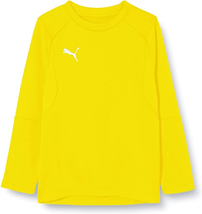 Bluzka piłkarska dziecięca żółta trening Puma 176