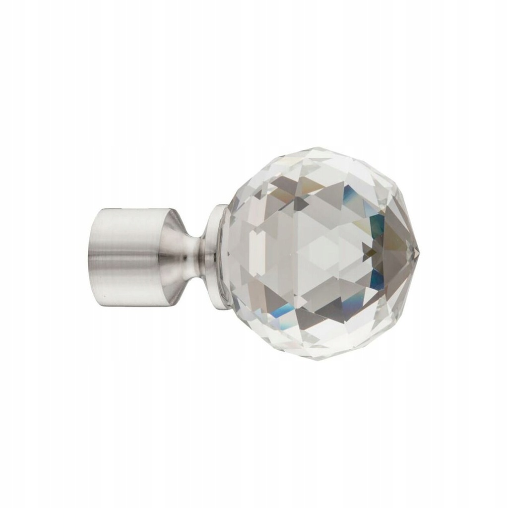 Końcówka do karnisza Crystal nikiel 19 mm