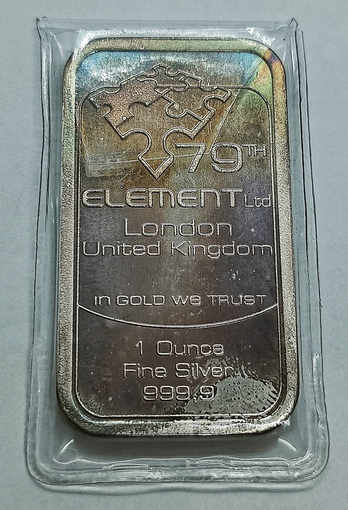 Sztabka srebra lokacyjnego, 1 oz, 79Element