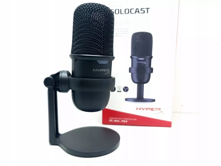MIKROFON POJEMNOŚCIOWY HYPERX SOLOCAST CZARNY