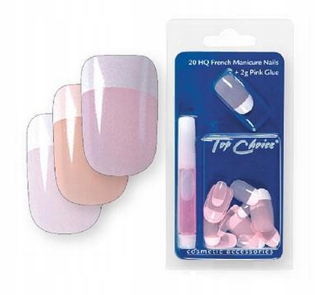 Top Choice Sztuczne paznokcie różowe (7866R)