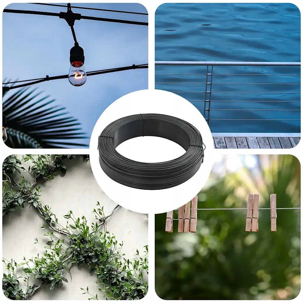 vidaXL Drut naciągowy do ogrodzenia, 250 m, 1,6/2,5 mm, stal, antracyt