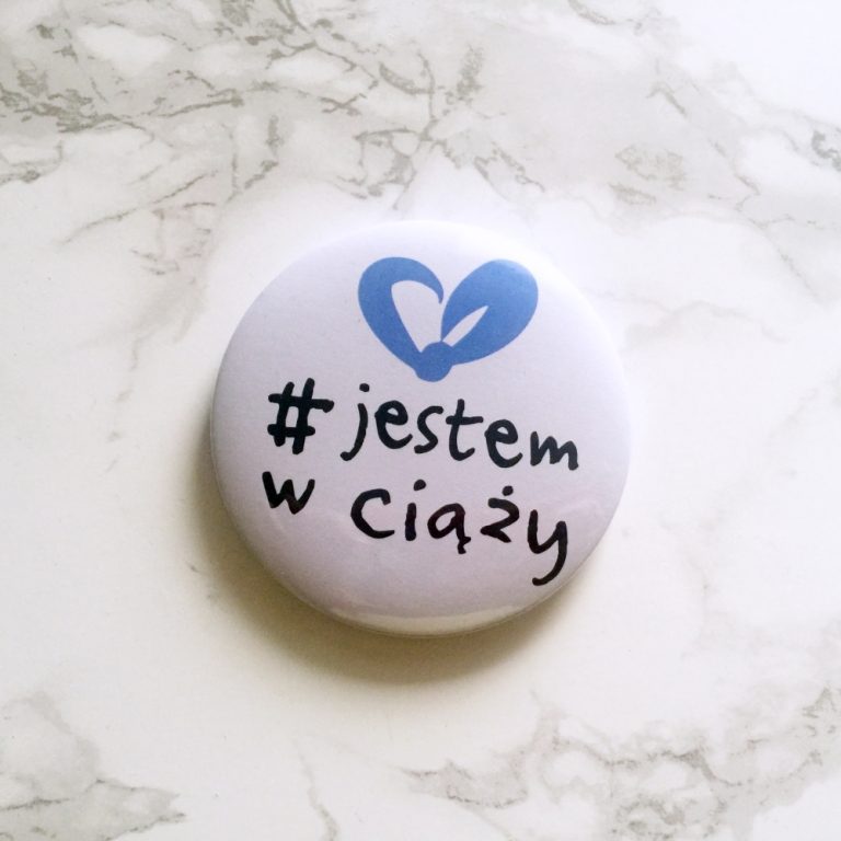 Przypinka # Jestem w ciąży, mamaginekolog