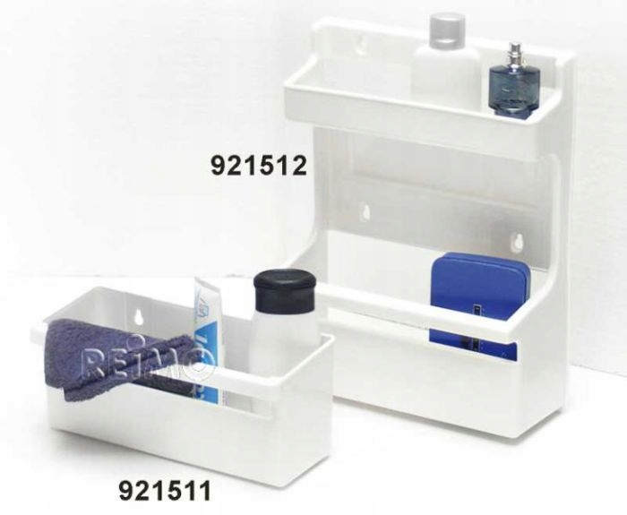Pojemnik do przechowywania Półka łazienkowa XL biała do przyczepy