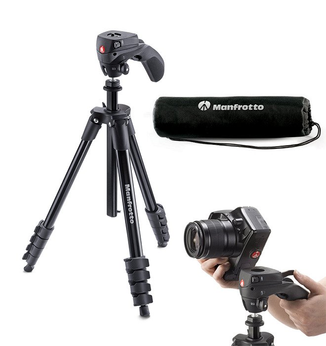 Tripod Manfrotto Compact Action 155 cm czarny