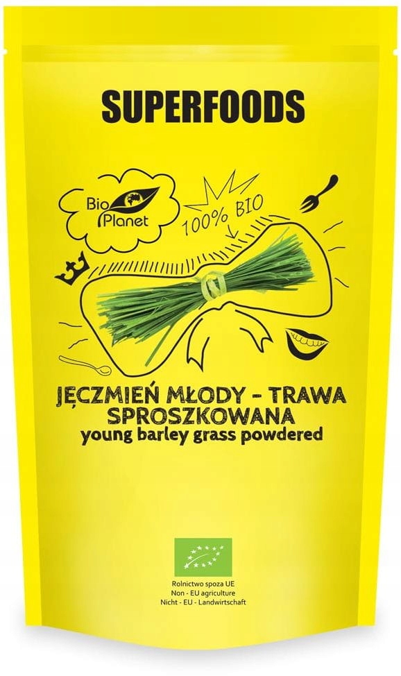 Jęczmień młody trawa sproszkowana bio 125 g bio planet