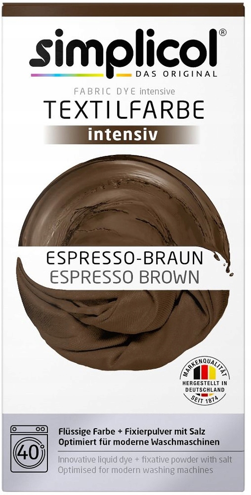 Simplicol barwnik farba do tkanin Brąz Espresso