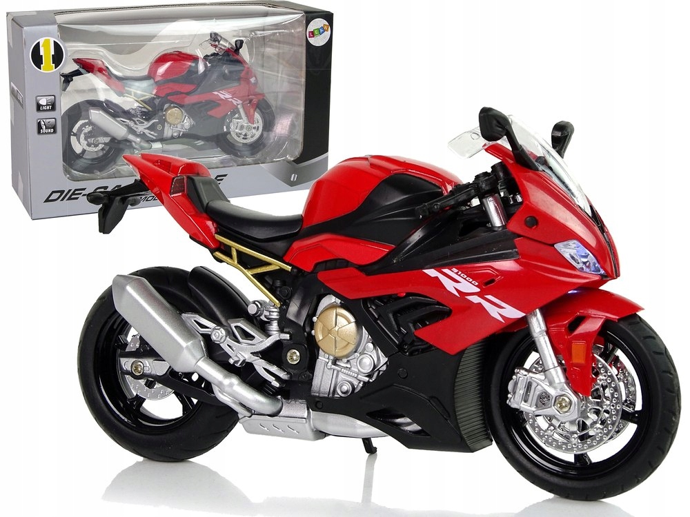 Motocykl Model BMW S1000RR Czerwony Dźwięki