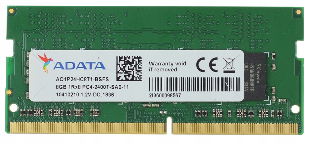 8GB 2400 ADATA PC4-2400T AO1P24HC8T1-BSFS PAMIĘĆ RAM DDR4