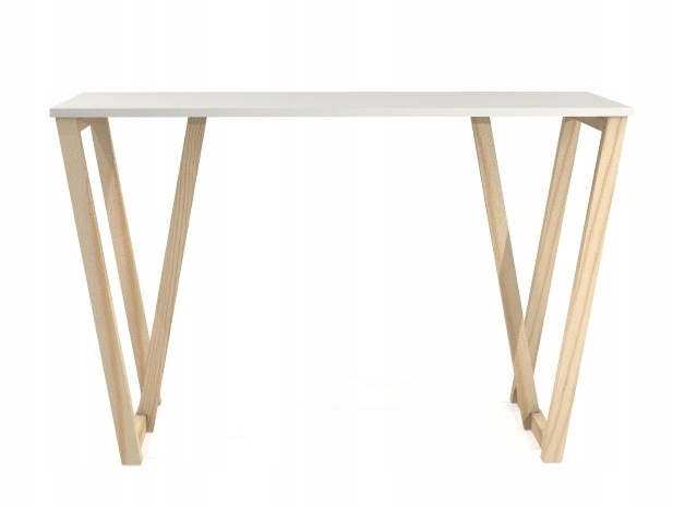 Białe biurko w stylu skandynawskim SVEG 138x60 cm