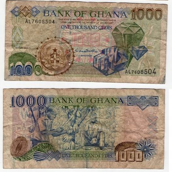 GHANA 1998 1000 CEDIS